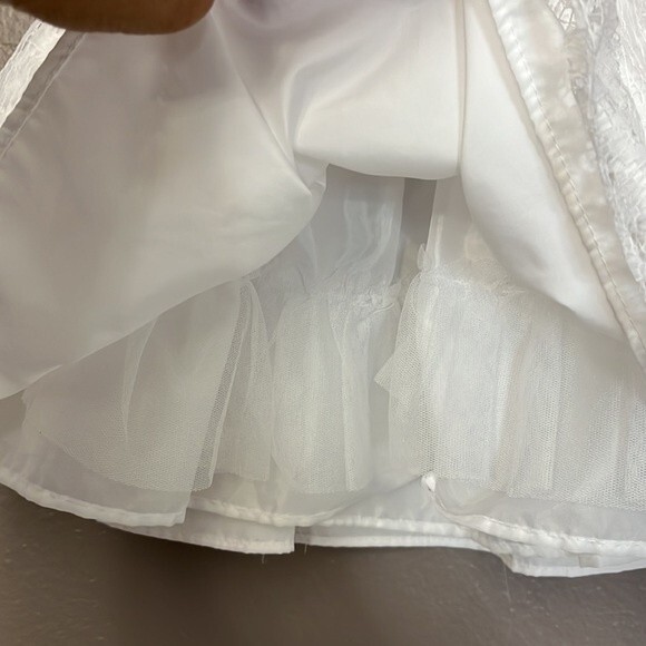 George infant baby girl dress Arctic White and pink size 12mo - Picture 5 of 13